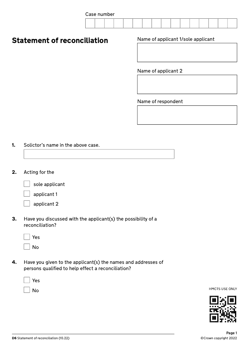 D6 Statement of reconciliation DIV4 electronic signature available preview