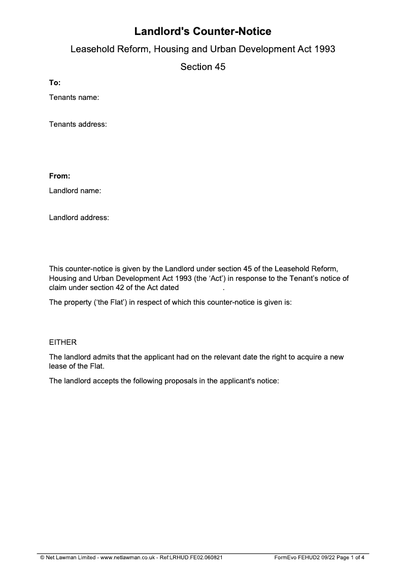 FEHUD2 Landlord s Counter Claim Section 45 preview