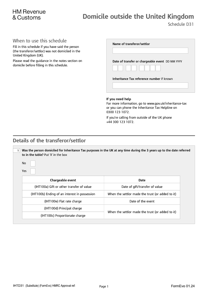 IHTD31 2025 Domicile Outside the United Kingdom preview