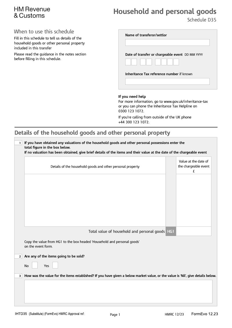 IHTD35 2025 Household and Personal Goods preview