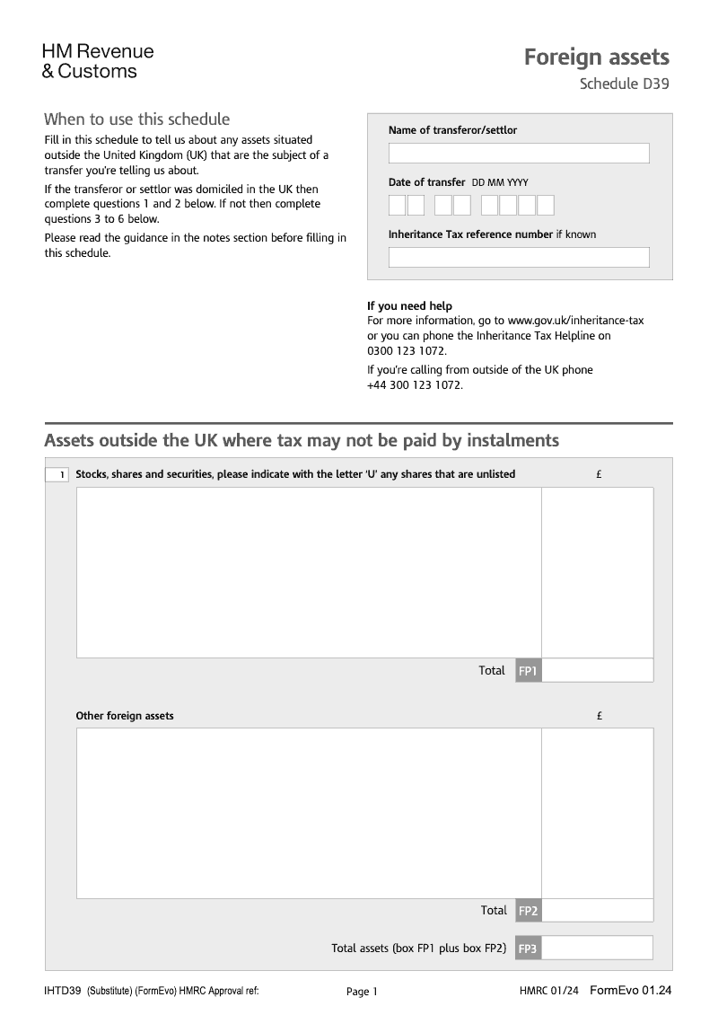 IHTD39 2025 Foreign Assets preview