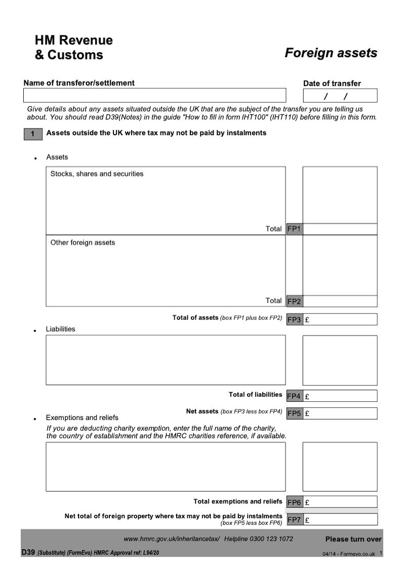 IHTD39 Foreign Assets preview