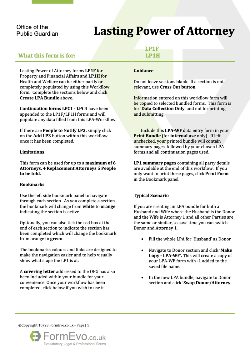 LPA WF Lasting Power of Attorney Workflow preview